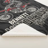 名前をカスタムするダートバイクライダーモトクロスレーシング シェルパブランケット (3/4)