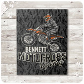 名前をカスタムするダートバイクライダーモトクロスレーシング ジグソーパズル