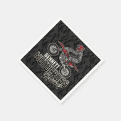 名前をカスタムするダートバイクライダーモトクロスレーシング スタンダードカクテルナプキン (角)