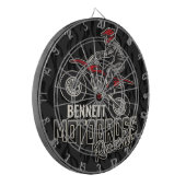 名前をカスタムするダートバイクライダーモトクロスレーシング ダーツボード (正面左)