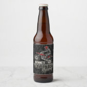 名前をカスタムするダートバイクライダーモトクロスレーシング ビールラベル (正面)