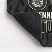 名前をカスタムするダートバイクライダーモトクロスレーシング マウスパッド (コーナー)