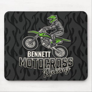 名前をカスタムするダートバイクライダーモトクロスレーシング マウスパッド