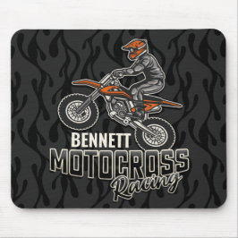 名前をカスタムするダートバイクライダーモトクロスレーシング マウスパッド