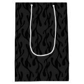 名前をカスタムするダートバイクライダーモトクロスレーシング ミディアムペーパーバッグ (裏面)