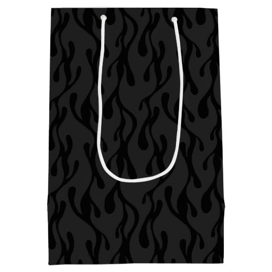 名前をカスタムするダートバイクライダーモトクロスレーシング ミディアムペーパーバッグ (裏面)