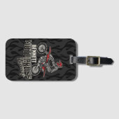 名前をカスタムするダートバイクライダーモトクロスレーシング ラゲッジタグ (正面横)
