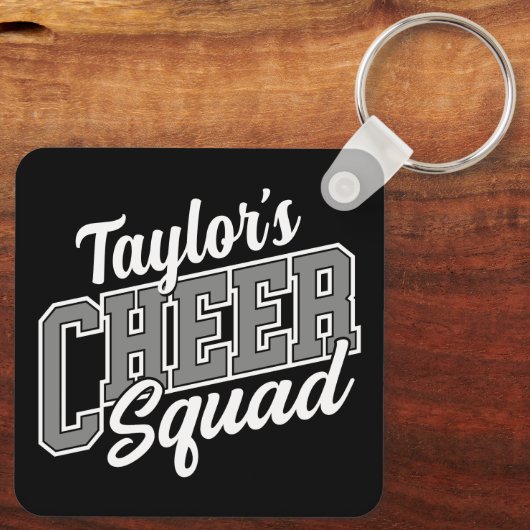 名前をカスタムするチアリーダー学校大学応援分隊 キーホルダー (裏面)