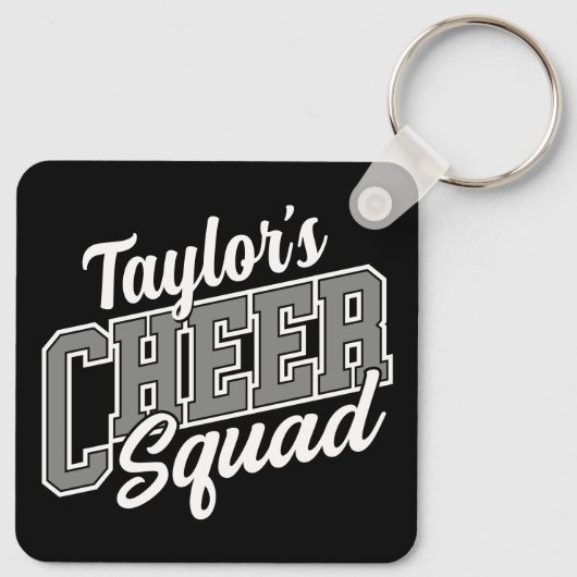 名前をカスタムするチアリーダー学校大学応援分隊 キーホルダー (裏面)
