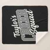 名前をカスタムするチアリーダー学校大学応援分隊 シェルパブランケット (正面(横))