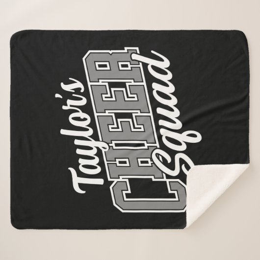 名前をカスタムするチアリーダー学校大学応援分隊 シェルパブランケット (正面(横))