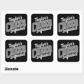 名前をカスタムするチアリーダー学校大学応援分隊 スクエアシール (シート)