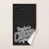 名前をカスタムするチアリーダー学校大学応援分隊 バスタオルセット (ハンドタオル)