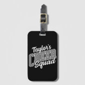 名前をカスタムするチアリーダー学校大学応援分隊 ラゲッジタグ (正面縦)