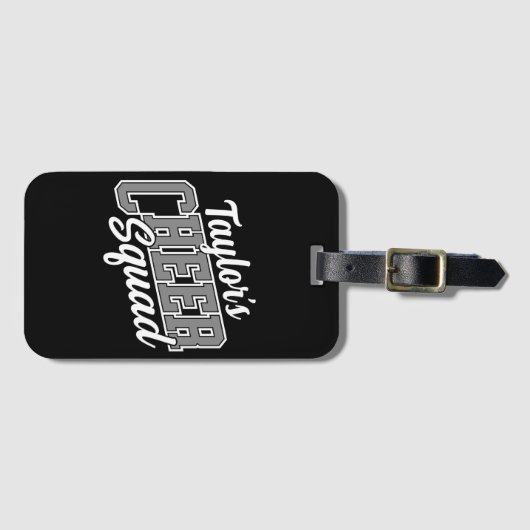 名前をカスタムするチアリーダー学校大学応援分隊 ラゲッジタグ (正面横)