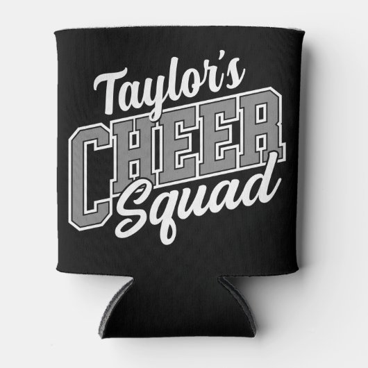 名前をカスタムするチアリーダー学校大学応援分隊 缶クーラー (正面)