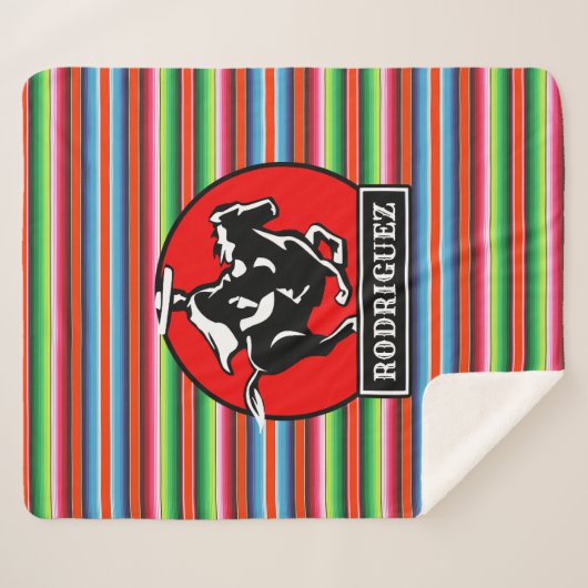 名前をカスタムするチャロホースメスペインのキシカンセラペ シェルパブランケット (正面(横))