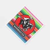 名前をカスタムするチャロホースメスペインのキシカンセラペ スタンダードランチョンナプキン (角)