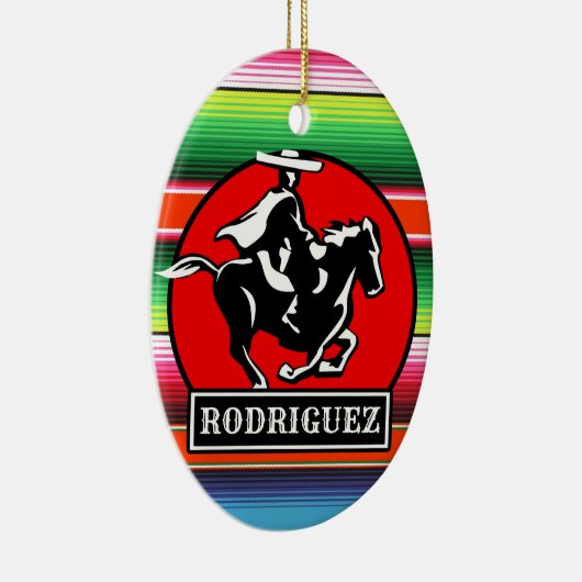 名前をカスタムするチャロホースメスペインのキシカンセラペ セラミックオーナメント (右)
