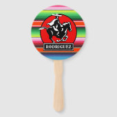 名前をカスタムするチャロホースメスペインのキシカンセラペ ハンドファン (正面)