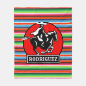 名前をカスタムするチャロホースメスペインのキシカンセラペ フリースブランケット (正面)