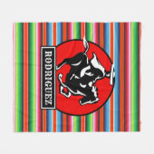 名前をカスタムするチャロホースメスペインのキシカンセラペ フリースブランケット (正面(横))