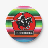 名前をカスタムするチャロホースメスペインのキシカンセラペ ペーパープレート (正面)