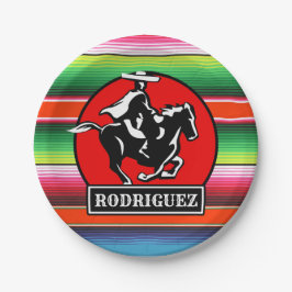 名前をカスタムするチャロホースメスペインのキシカンセラペ ペーパープレート