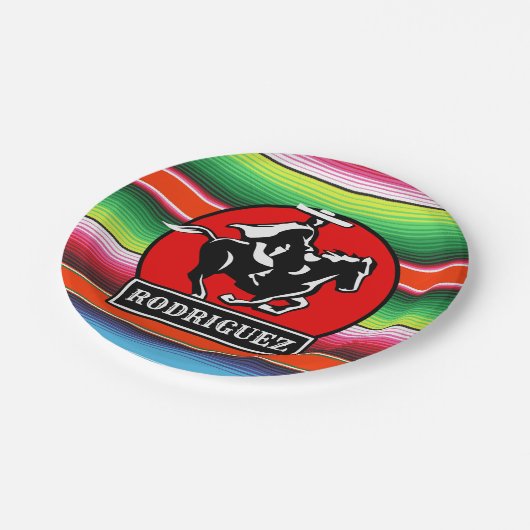 名前をカスタムするチャロホースメスペインのキシカンセラペ ペーパープレート (アングル)