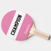 名前をカスタムするチャンピオンパーソナライズされた 卓球ラケット (横)