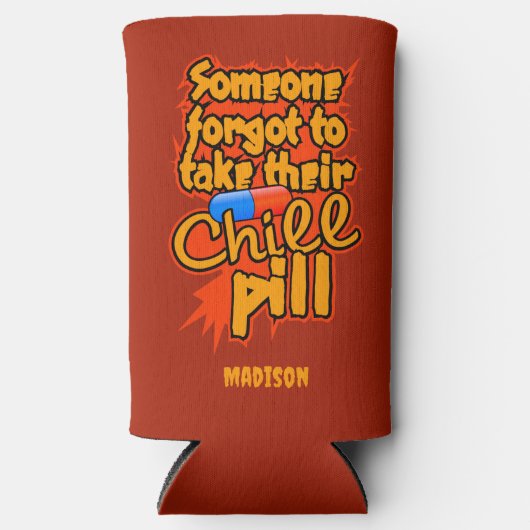 名前をカスタムするチルピル スリム缶クーラー (正面)