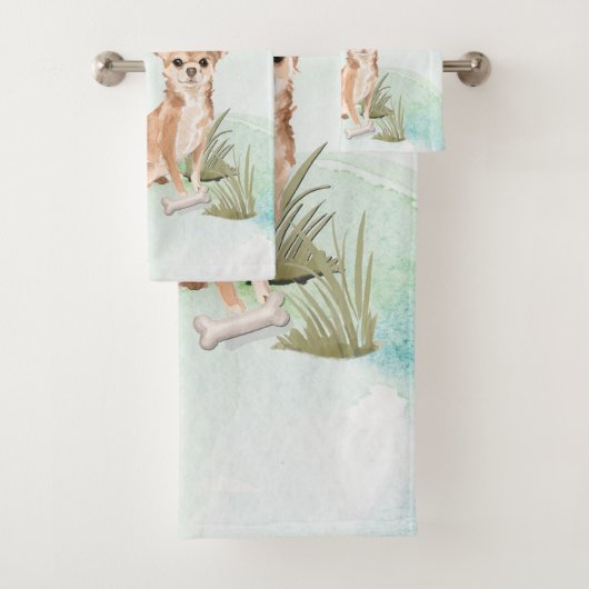 名前をカスタムするチワホアペットドッグ バスタオルセット (インサイチュ)