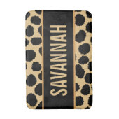 名前をカスタムするチーターアニマルプリントパタクラシックーン バスマット (正面縦)