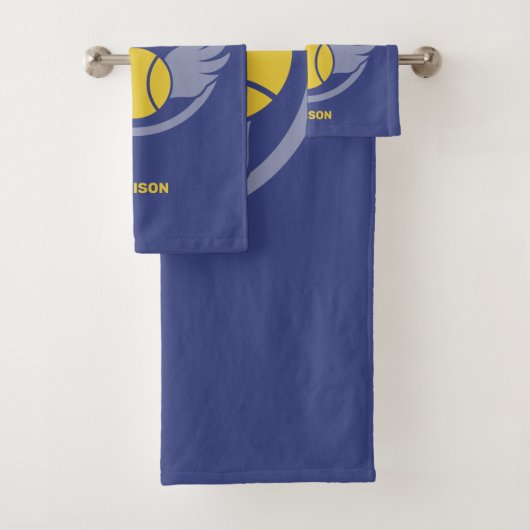 名前をカスタムするテニスボール（翼あり） バスタオルセット (インサイチュ)