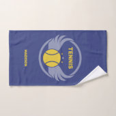 名前をカスタムするテニスボール（翼あり） バスタオルセット (ハンドタオル)