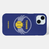 名前をカスタムするテニスボール(翼あり) Case-Mate iPhoneケース (裏面 (横))