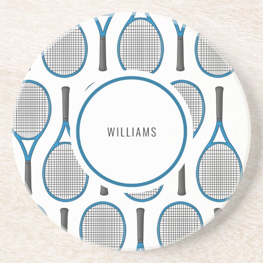 名前をカスタムするテニスラケットコースター コースター (正面)