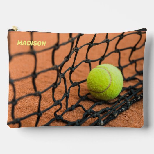 名前をカスタムするテニス アクセサリーポーチ (正面)