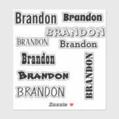 名前をカスタムするテンプレートブラックフォントDYIチャイルド シール (シート)