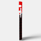 名前をカスタムするテンプレートレッド白黒iPhoneカバー Case-Mate iPhoneケース (裏面 / 左)