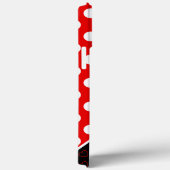 名前をカスタムするテンプレートレッド白黒iPhoneカバー Case-Mate iPhoneケース (裏面 / 右)