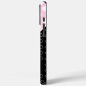 名前をカスタムするテンプレート印象的なピンクとブラック Case-Mate iPhoneケース (裏面 / 左)