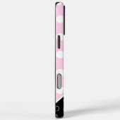 名前をカスタムするテンプレート印象的なピンクとブラック Case-Mate iPhoneケース (裏面 / 右)