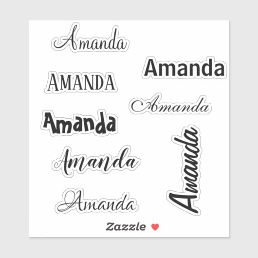 名前をカスタムするテンプレート シール (シート)