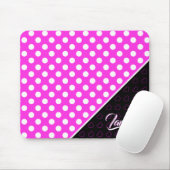 名前をカスタムするテンプレート、印象的なピンクとブラック マウスパッド (マウス)