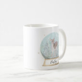 名前をカスタムするディアクリスマス コーヒーマグカップ (正面右)