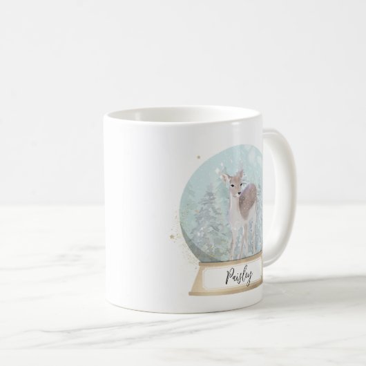 名前をカスタムするディアクリスマス コーヒーマグカップ (正面右)
