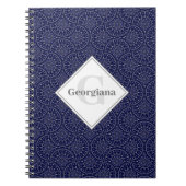 名前をカスタムするディティ冬の雪の天使の雪だるまファン ノートブック (正面)