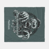 名前をカスタムするデッドモントンフリースブランケット フリースブランケット (正面(横))