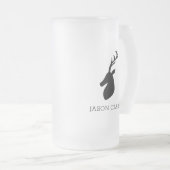 名前をカスタムするトナカイ フロストグラスビールジョッキ (正面右)